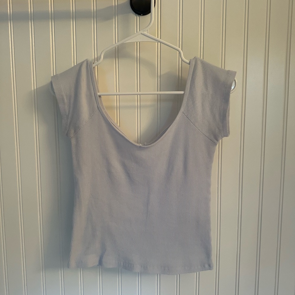 Brandy Melville Light Blue Fitted Top